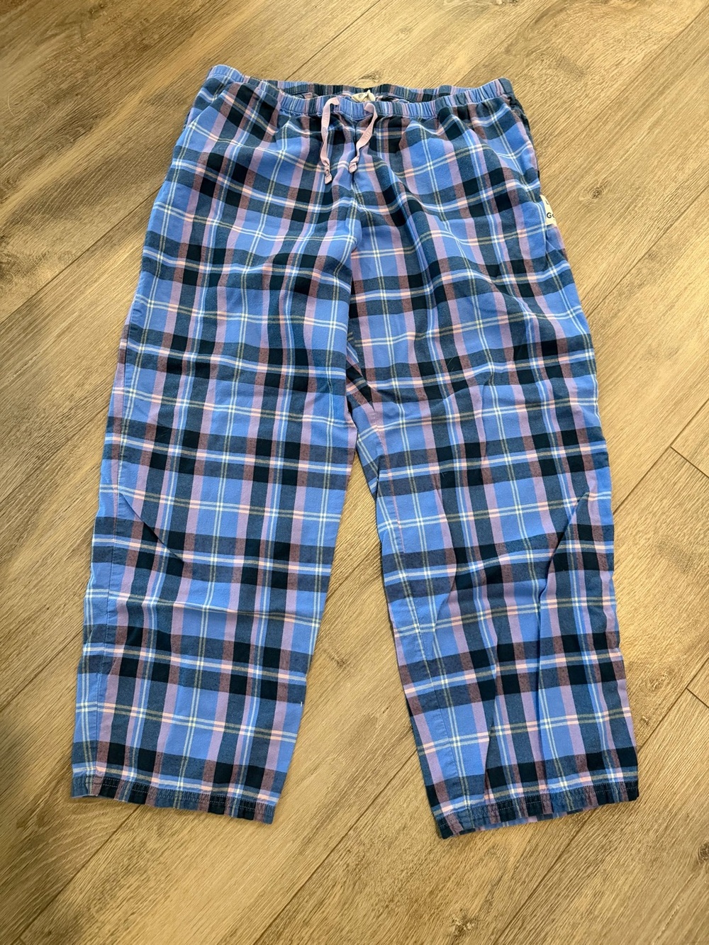 Life Is Good Blue and Navy Plaid Cotton Pants
